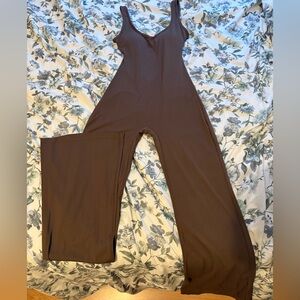 Brown Sleeveless Jumpsuit